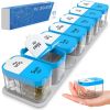 Huge Extra Large Pill Organizer XL Daily Pill Box 7 Day Am Pm Pill Case Jumbo Pill Container