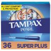 Tampax Pearl Tampons with LeakGuard Braid, Super Plus Absorbency, 36 Count