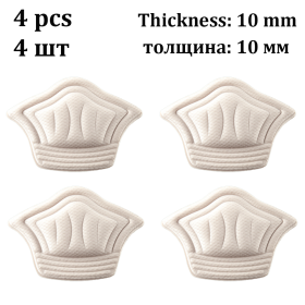 Insoles Patch Heel Pads for Sport Shoes Antiwear Feet Pad Cushion Insert Insole Heel Protector Sticker (Color: 4 pcs-10 mm4)