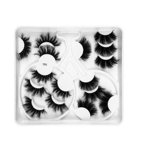 Multi-Level False Eyelashes 8 Pairs Of Natural Thick False Eyelashes (Type: TRU)