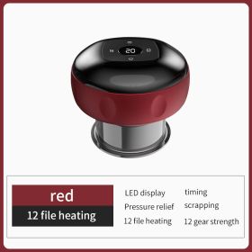 Relieve Fatigue & Improve Health with Intelligent Vacuum Cupping Massage Device! (Style: 12-speed Charging Model Red)